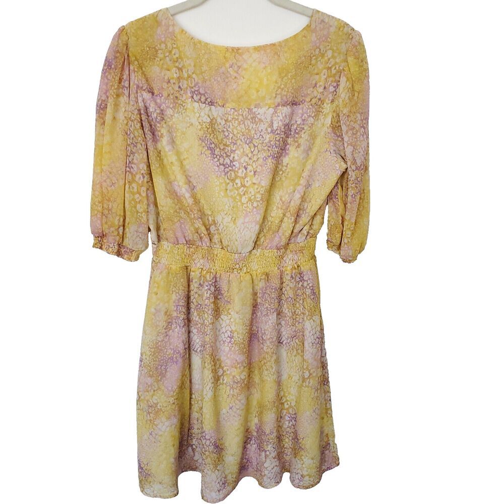 Steve Madden Women's Bb Dakota The Dreamy Mini Dress Size Large Yellow - Picture 4 of 15